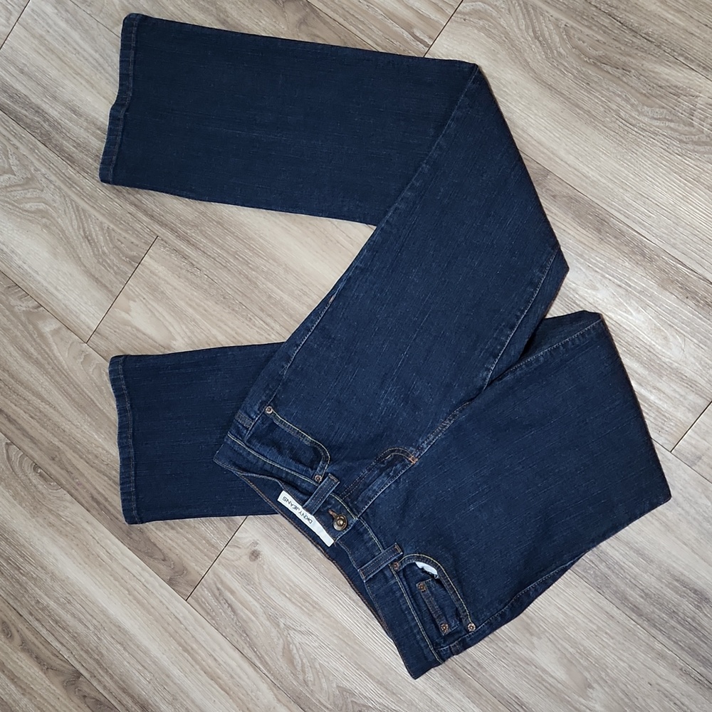 DKNY SOHO Denim Mid-Rise Stretch Bootcut Dark Blue Jeans Women's 8L